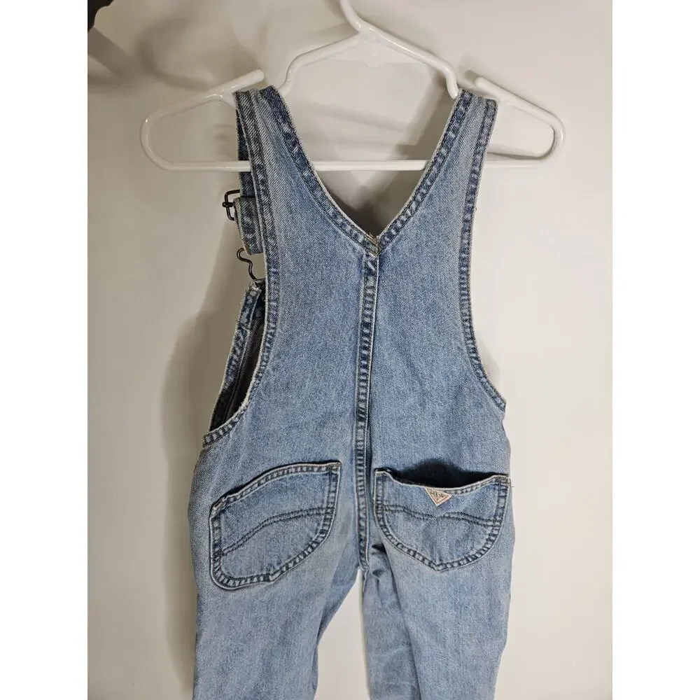 Vintage Guess Denim Toddler 3T Overalls USA Made